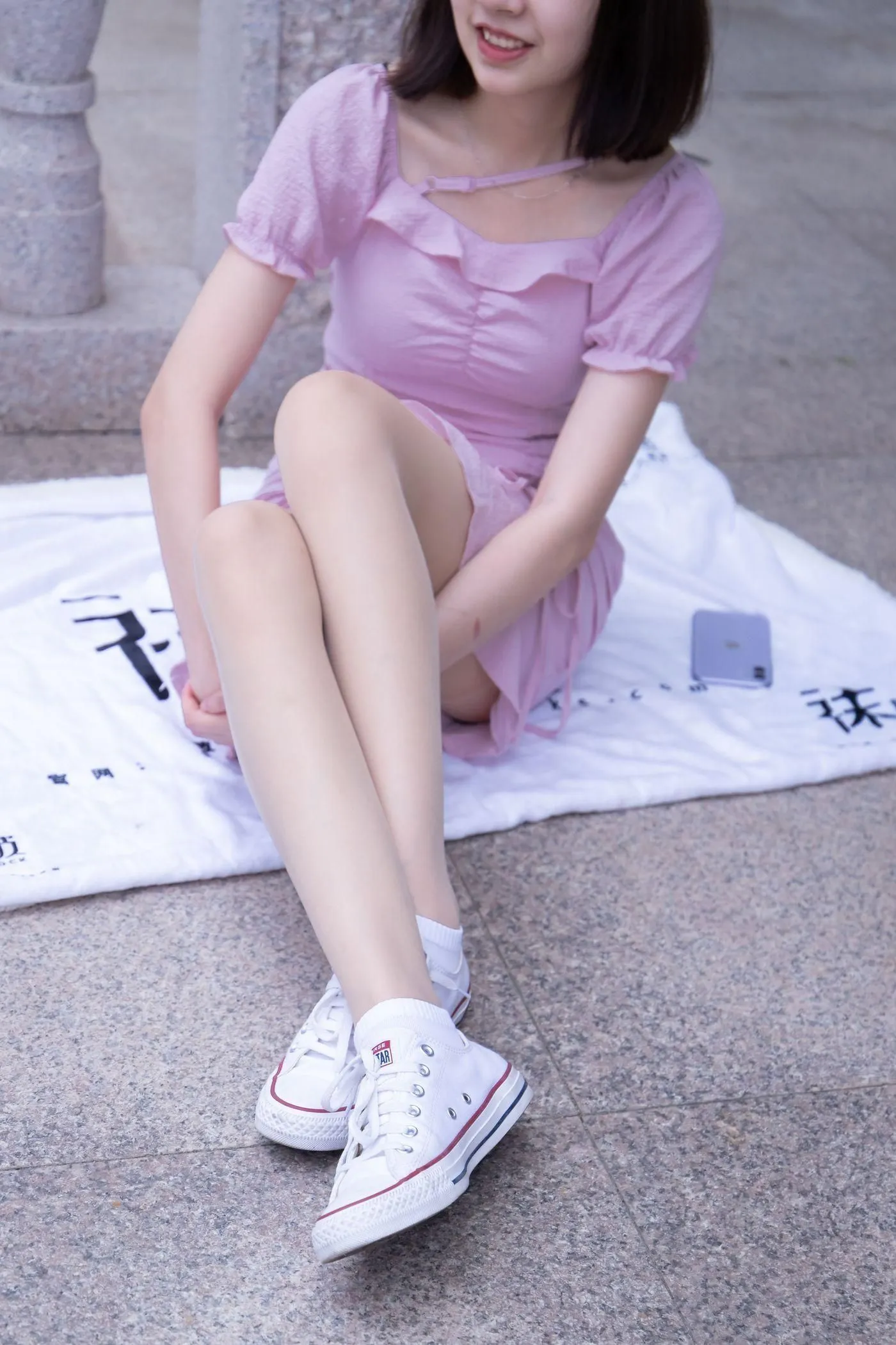 [BoBoSocks袜啵啵]NO.001 小甜豆-帆布鞋、白棉袜、肉丝 [138P]插图4